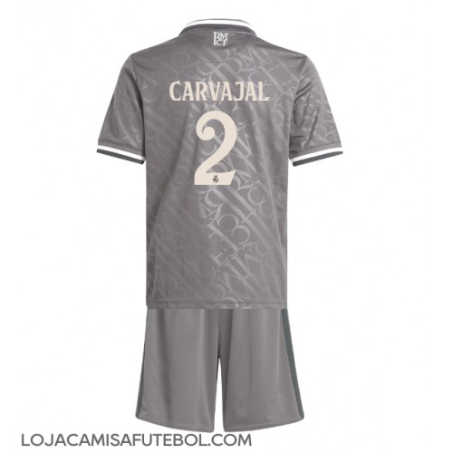 Camisa de Futebol Real Madrid Daniel Carvajal #2 Equipamento Alternativo Infantil 2024-25 Manga Curta (+ Calças curtas)